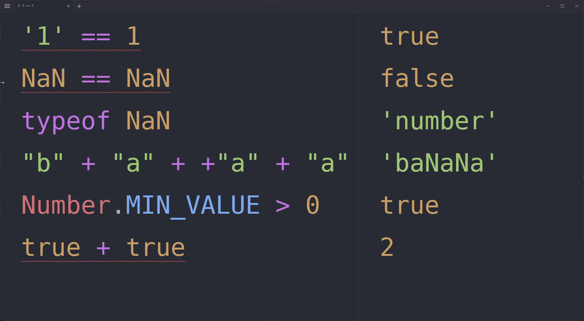 JavaScript is weird demo