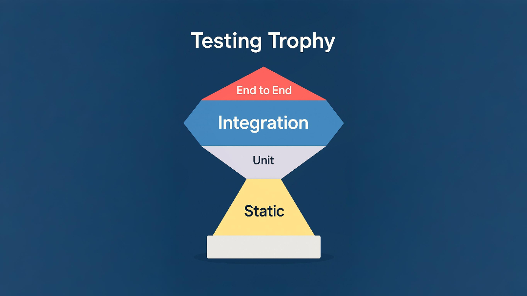 Testing Trophy showing the four types of tests